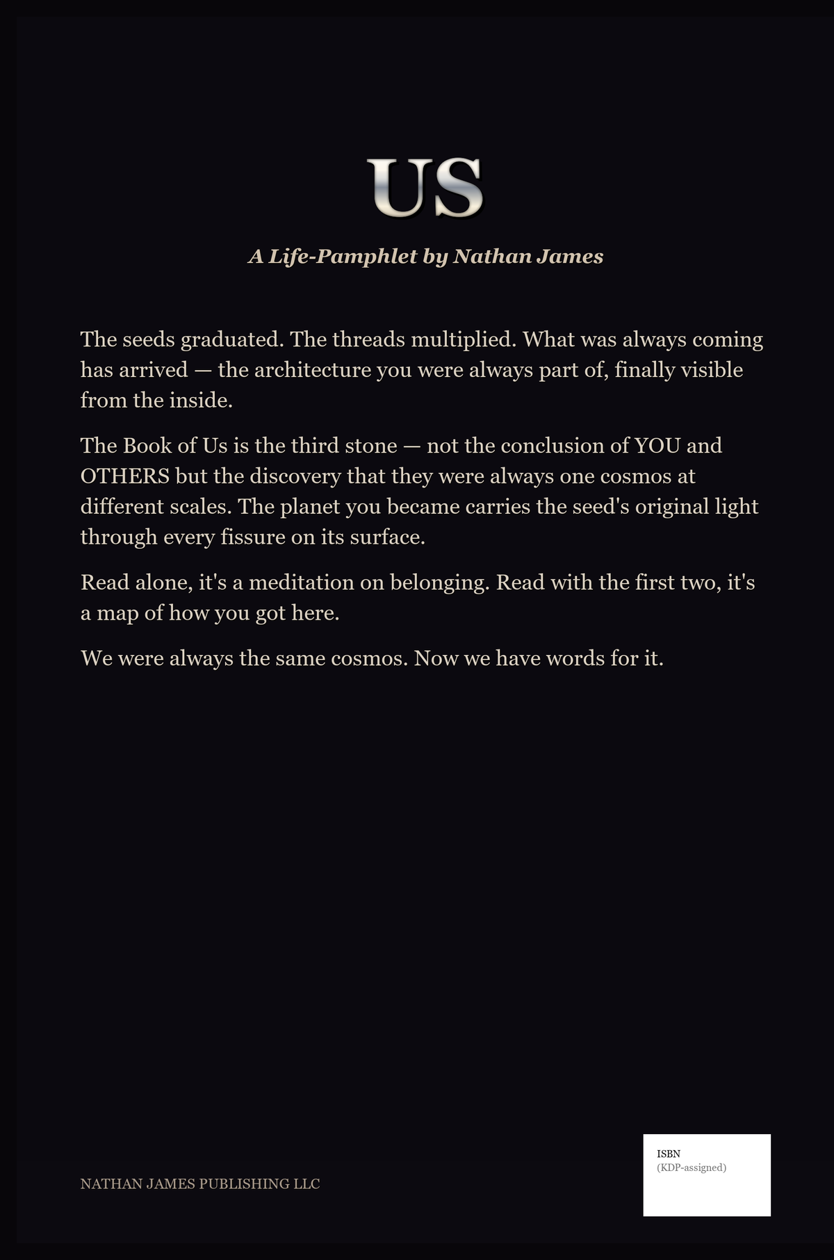 The Book of <em>Us</em> back cover