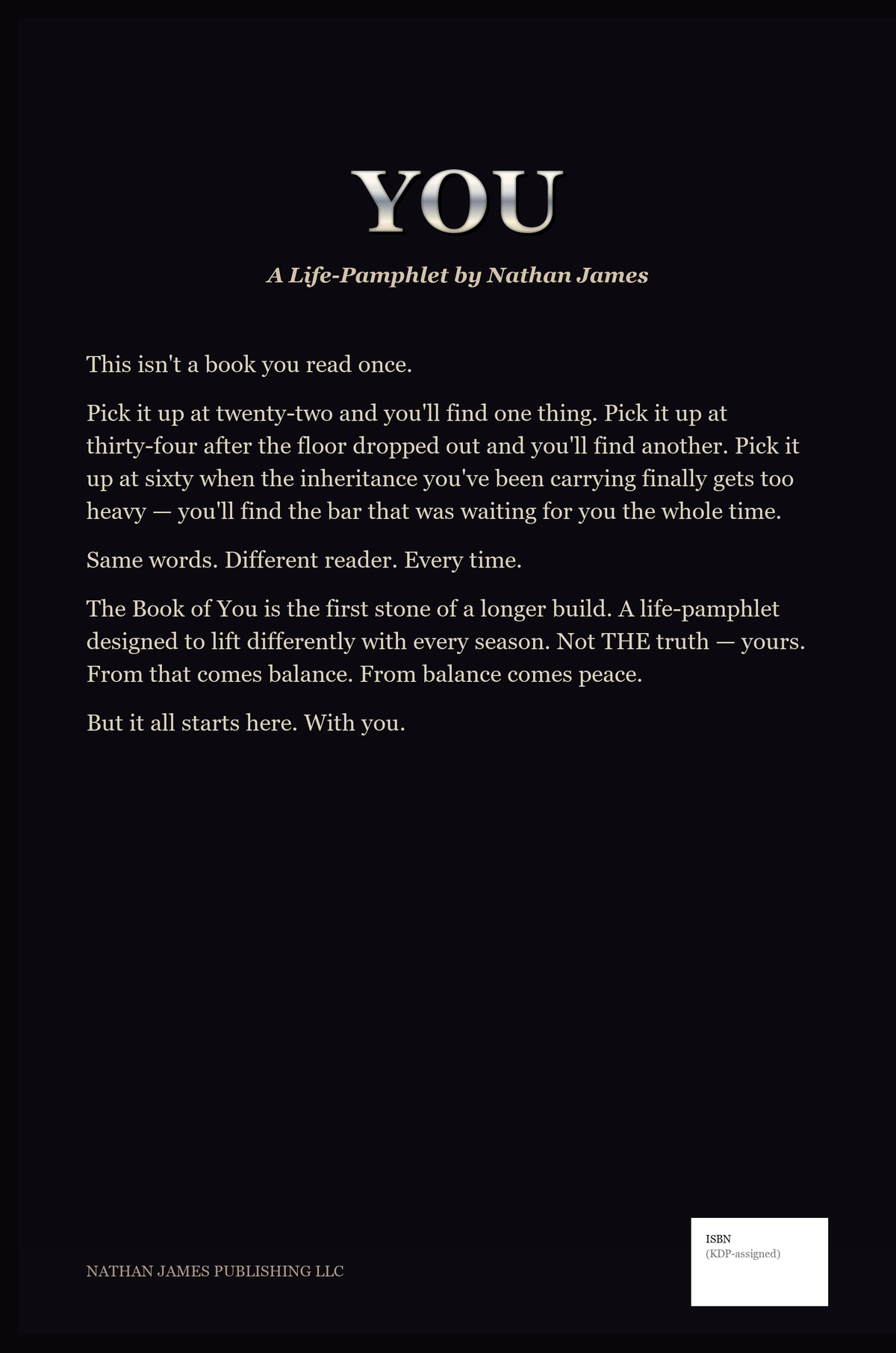 The Book of You back cover
